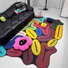 Alfombra de Sala de Estar de Color Divertido Nuevo 2024 Sentido Avanzado Irregular Creativo Dopamina Felpudo de Dormitorio Estilo Ins