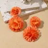 Pendientes Tejidos de Flor Hechos a Mano Estilo Bohemio Clavos de Oreja de Alta Gama para Mujeres Nicho Versátiles Elegantes Pendientes de Estilo Festivo