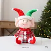 Novo Enfeite de Boneca Elfo Decoração de Boneca de Tecido de Natal Elfo com Pernas Caídas Fantasia Pequeno Brinquedo