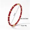 Pulsera de Acero de Titanio con Cierre para Mujer, Pulsera de Acero Inoxidable con Acabado de Alta Gama, No se Desvanece, Color Dorado con Diamantes, Venta al por Mayor Transfronteriza Europea y Americana