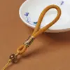 Cordão Longo para Celular, Corda de Colar de Jade Cristalino, Pulseira Curta Multicolorida para Chave de Carro