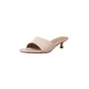 Zapatos de Tacón Alto Verano 2026 Nuevo Estilo Punta Fina Punta Abierta Sandalias de Tira Stiletto para Uso en Exteriores, Sandalias Rojas de Moda y Versátiles