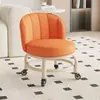 Taburete con rueda giratoria para uso doméstico, silla pequeña, taburete de sofá, taburete bajo con ruedas, taburete redondo pequeño moderno para niños y adultos