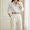 Cinturón de Piel Genuina 2026 para Mujer, Cinturón Casual Versátil Nuevo con Hebilla Lisa, Cinturón de Moda Simple Estilo Coreano en Stock