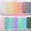 Venta al por mayor de cuentas de vidrio transparente de color macarrón de 3-4 mm, cuentas sueltas para bricolaje, collar, pulsera, cadena para teléfono móvil, accesorios de material