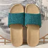 Zapatillas Nuevas de Lino para Mujer, Uso en Casa en Verano para Parejas, Sandalias Suaves Antideslizantes Resistentes al Desgaste para el Hogar para Hombres