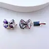 Broche Chapado en Oro con Incrustación de Circonita, Cierre Mariposa de una Sola Fila, Broche para Collar de Cuentas Hecho a Mano DIY, Accesorios para Joyería