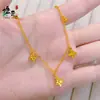 Tienda de Oro Mismo Estilo Cuenta Lisa Suerte Hielo Triturado Trébol de Cuatro Hojas Collar para Mujer, Cadena para Clavícula de Lujo Ligero Nicho Gama Alta