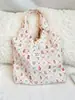 4613 Corea del Sur Verano Relieve Lindo Bolsa de Lona Diseño Nicho Bolso Tote de Gran Capacidad Bolso de Hombro Bajo el Brazo