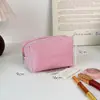 Bolsa de Maquillaje Bordada de Gasa de Gran Capacidad a Rayas Bolsa Portátil para Maquillaje de Salida Bolsa de Artículos de Tocador de Viaje