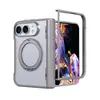 Suporte Magnético 360 Adequado para Capa de Celular Apple Duo, Capa Protetora Dobrável iPhone com Sensação de Pele, Transparente Fosco Anti-Queda