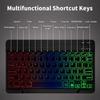 Adecuado para Tablet Ipad11 Samsung Huawei Teclado Bluetooth Luminoso Retroiluminación RGB Colorida Teclado Portátil Explosión