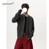 Cárdigan suéter de estilo relajado con botones y bloques de color, unisex, moda de otoño, retro, tejido Melard, corte holgado, prenda exterior para parejas