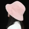Chapéu de Pescador de Pelúcia com Aba Larga para Inverno, Quente e Espessado para Proteção contra o Frio, Proteção para as Orelhas, Chapéu Bucket Estilo Mongol, Moda Versátil de Topo Plano para o Dia a Dia