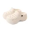 Zapatos ligeros de tacón alto perforados para usar al aire libre, cómodos y lindos, estilo casual de verano popular para mujeres, parejas y enfermeras