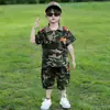 Traje de Verano Camuflado para Niños Ropa para Campamento de Verano Fuerzas Especiales Ropa Infantil para Niños Pequeños de Manga Corta Ropa para Entrenamiento Militar y Actuaciones de Verano