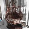 Cadeira Cesto Suspenso para Exterior, Baloiço Cesto Suspenso de Rattan, Cadeira Suspensa Dupla, Cadeira de Baloiço Cama Cesto Suspenso Ninho de Pássaro para Varanda Interior, Cesto Suspenso de Lazer para Exterior