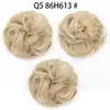 Peluca de Moño de Pelo Rizado de Fibra Sintética Transfronteriza, Postizo de Moño Esponjoso Natural Estilo Europeo y Americano, Moño de Pelo, Goma para Moño, Fabricante de Moños de Flor