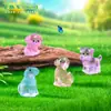 Nuevo producto transfronterizo: figuras luminosas de cachorros lindas, mini decoraciones adorables, adornos para manualidades, accesorios para colgar y figuras de paisajes en miniatura