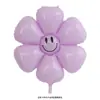 Versión Coreana de Globo de Película de Aluminio de Margarita Cara Sonriente Blanca Globo de Papel de Aluminio de Crisantemo Accesorios para Fotos de Cumpleaños Globo de Plumeria