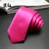 Al por mayor del fabricante en stock Corbata estrecha de 5 cm para hombre, estilo coreano casual, seda sintética, color sólido, poliéster, seda, camisa pequeña para mujer