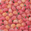 Mini Melocotón Pequeño Fruta Realista Miniatura Comida Juguete Melocotón de Resina 3D Accesorio de Pulsera Hecho a Mano DIY