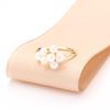 Anillo de flor de perla de agua dulce con temperamento suave, chapado en oro, apertura de nicho, anillo ajustable para dieta, anillo para mujer que combina con todo.