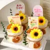 Decoración para Pastel del Día del Maestro 2025 Girasol Enchufe Celebridad de Internet Eucalipto Girasol Adornos Enchufables para Hornear