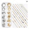 Dedo princesa unha joias japonesas Macaron cor cadeia nail art com diamante metal decorativo corrente DIY unhas joias