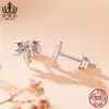 Brincos de Folha de Bordo de Outono em Prata Esterlina S925 Aiful Versáteis Brincos de Planta Folha Caída Joias Atacado
