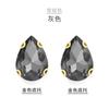 Fundo Dourado gota d'água cristal vidro garra strass novo diy roupa sapatos de casamento bolsa material D costura à mão strass acessórios de joia