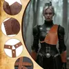 Protetor de Peito Medieval Punk Transfronteiriço Armadura Meio Peito Retrô Protetor de Pulso Acessórios de Roupa para Cosplay e Role-Playing