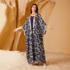 Vestido Independiente para Mujer Sw013 para Comercio Exterior Europeo y Americano, Vestido Largo Estampado en Oro de Verano