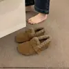 Sapatos Birkenstock de Couro Macio Estilo Mori Girl Japonês Retro para Mulheres, Forrados com Lã, Novo Modelo Outono/Inverno 2024, Aumentadores de Altura, Mocassins Quentes de Algodão