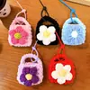 Bolsa de Monedas Creativa de Ganchillo con Forma de Flor Llavero Exquisita Linda Funda para Auriculares Bolsa de Almacenamiento Colgante Regalo Venta al por Mayor