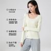 Blusa Térmica Feminina Gola Quadrada em Modal Lenzing Fina para Outono 7A Antibacteriana com Efeito Emagrecedor Camada Base para Mulheres