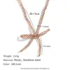 Moda Europea y Americana Nicho Elegante Colgante Cuentas de Acero Inoxidable Hecho a Mano Cristal de Corte Champagne Lazo Collar para Mujer