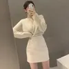 Falda de Cuero Marrón Ajustada a la Cadera Media Falda Mujer Otoño Invierno 2026 Nueva Cintura Alta Adelgazante Ceñida Sexy Mini Falda de Lápiz de Cuero PU