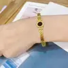 Pulseira de Aço Titânio com Diamantes Redondos Design de Nicho de Alta Qualidade Joias Estilo Frio Simples Estilo Coreano Personalidade