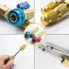 Herramienta de Reemplazo y Extracción Rápida de Válvula y Aguja de Válvula R134A Llave de Reparación de Aire Acondicionado de Automóvil Sin Liberación de Refrigerante