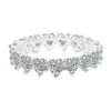 Anel de Cobre com Diamante de Amor Mais Vendido Transfronteiriço Anel de Moda Prata Diamante Anel de Luxo Leve Versátil para o Dia a Dia Anel Geométrico Exquisito