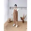Vestido Vintage com Alça de Gola para Mulheres, Outono/Inverno 2026 Novo Vestido Longo Suéter Casual Solto Tendência