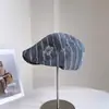 Chapéu de Moda com Bordado Floral Listrado Vintage para Mulheres, Chapéu de Pescador Casual Versátil para Outono, Chapéu Estiloso da Moda com Bico de Pato