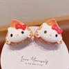 Grampo de cabelo infantil Sanrio orelhas de gato de desenho animado pequeno grampo com arranhão fofo para bebê grampo para cabelo quebrado grampo para franja de princesa acessórios de cabelo