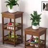Suporte de flores para sala de estar, estante decorativa de vaso de flores de chão, mesa de flores de canto para interior, suporte de bonsai para varanda, não feito de madeira maciça