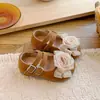 Zapatos Planos Florales para Niñas con Banda Elástica, Boca Baja, Antideslizantes, Zapatos de Princesa, Nuevo Estilo Primavera y Otoño 2026, Zapatos Retro de Punta Redonda para Niñas