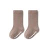 Meias infantis primavera/outono/inverno antiderrapantes cor sólida lisas meias de bebê ins para meninos e meninas crianças médias e grandes meias de algodão até a panturrilha