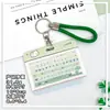 Portatarjetas de Teclado de Alto Valor Horizontal Abs Tarjeta de Identificación de Estudiante Tarjeta Escolar Portatarjetas de Agua Portatarjetas de Identificación para Hombres y Mujeres Cubierta Protectora Transfronterizo