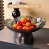 Luxo Leve Estilo Francês Vintage High-End Bandeja de Frutas para Mesa de Centro da Sala de Estar, Prato de Exibição para Frutas Secas e Lanches, Bandeja de Decoração de Casa High-End