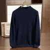 Suéter de Cachemir para Hombre de Siete Agujas Doble Hilo Engrosado de Cuello Alto Medio Tejido de Lana Suéter Pulóver para Hombre de Otoño e Invierno Suéter Base Suéter de Lana
